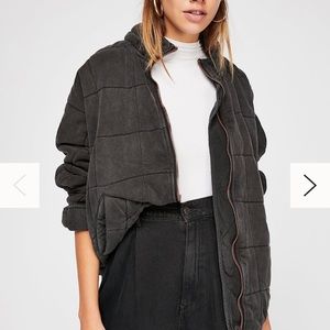 Black Quilted Free People Jacket